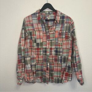 L.L. Bean Plaid Button-Up Shirt – Size Large